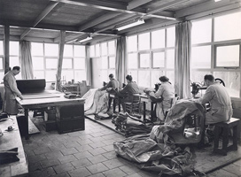 Naaimachines in de fabriek